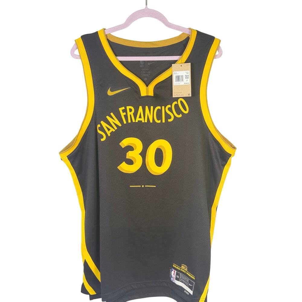 Nike Stephen Curry Golden State Warriors Swingman Jersey Men’s XXL Black Yellow